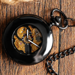 Reloj de bolsillo steampunk semisaboneta