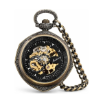 Reloj de bolsillo vintage cuadrado con esfera calada