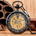 Reloj de bolsillo vintage mecánico esqueleto
