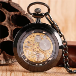 Reloj de bolsillo vintage mecánico esqueleto