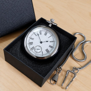 Reloj mecánico de bolsillo VIGOROSO de jade blanco